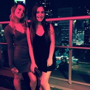 Silver Long Sleeve Dress